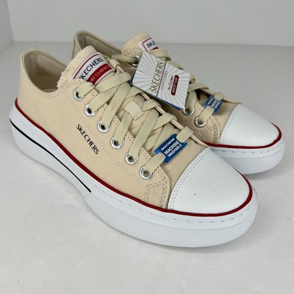 Skechers Womens 185073 Ivory Court Classics Cordova Low Top Size 7 Sneakers - Picture 3 of 10